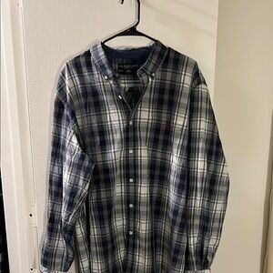 U.S. Polo Assn. Men's Blue Plaid Shirt